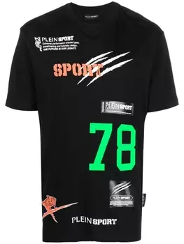 Plein Sport футболка Multilogo с круглым вырезом, черный