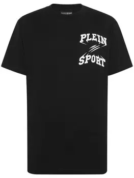 Plein Sport футболка с круглым вырезом и логотипом, черный