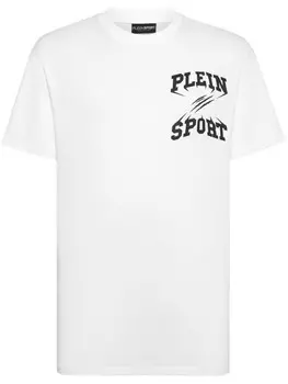Plein Sport футболка с круглым вырезом и логотипом, белый