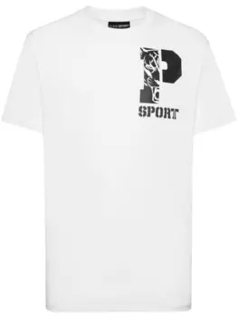 Plein Sport футболка с логотипом, белый