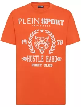 Plein Sport футболка с логотипом, оранжевый