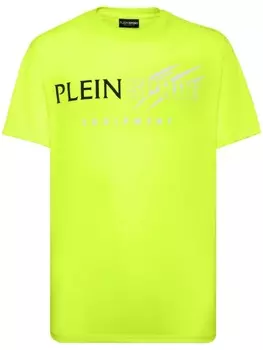 Plein Sport футболка с логотипом, зеленый