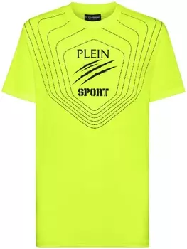 Plein Sport футболка с логотипом, желтый