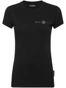 Plein Sport футболка с нашивкой-логотипом, черный