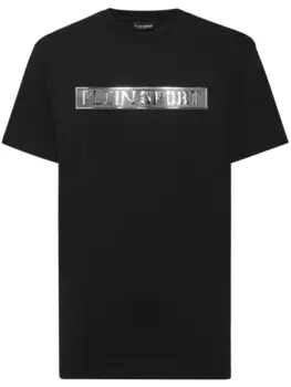 Plein Sport футболка с нашивкой-логотипом, черный