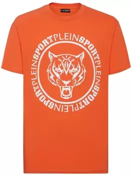 Plein Sport футболка с принтом Carbon Tiger, оранжевый