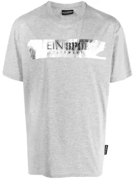 Plein Sport футболка с тисненым логотипом, серый