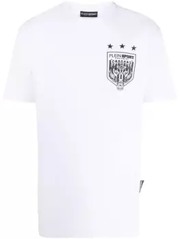 Plein Sport футболка Tiger Crest Edition, белый