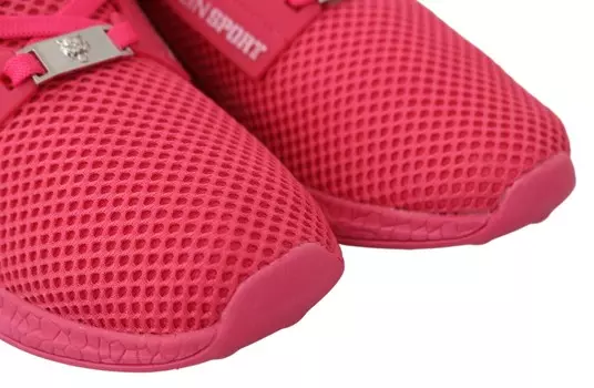 Plein Sport Fuxia Beetroot Беговые кроссовки Becky из полиэстера Женская обувь, розовый