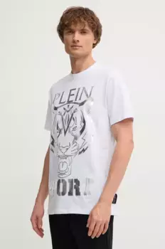 PLEIN SPORT хлопковая футболка, белый