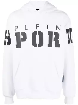 Plein Sport худи с графичным принтом, белый