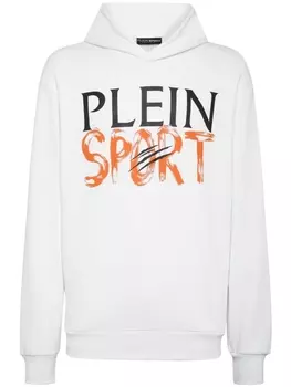 Plein Sport худи с логотипом, белый