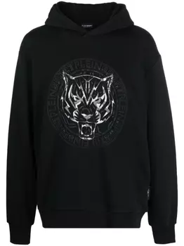 Plein Sport худи с логотипом, черный