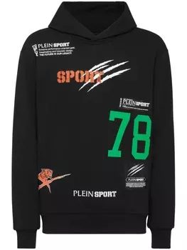 Plein Sport худи с логотипом, черный