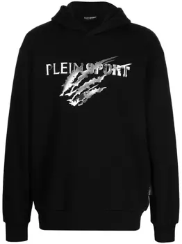 Plein Sport худи с логотипом, черный