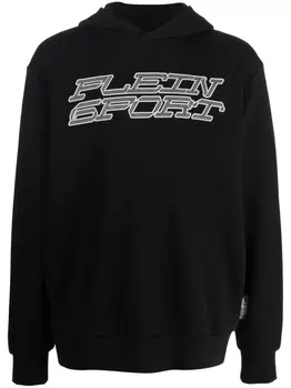 Plein Sport худи Tiger с логотипом, черный