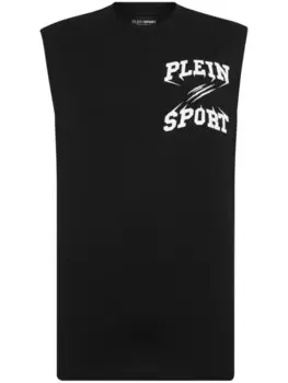 Plein Sport майка с круглым вырезом и логотипом, черный