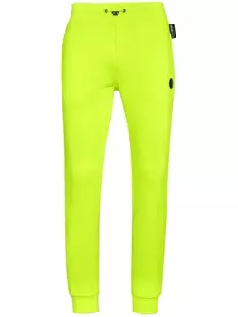 Plein Sport меланжевые спортивные шорты с логотипом, зеленый
