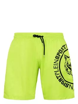 Plein Sport плавки-шорты Carbon Tiger, зеленый