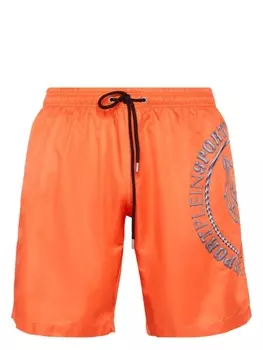 Plein Sport плавки-шорты с логотипом, оранжевый