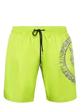Plein Sport плавки-шорты с логотипом, желтый