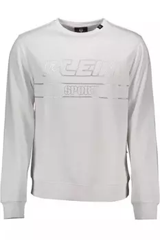 Plein Sport подчеркнет ваш стиль шикарной мужской толстовкой с контрастными деталями, белый