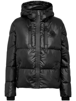 Plein Sport пуховик с логотипом, черный