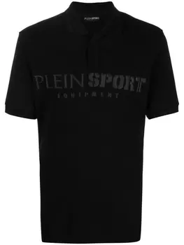 Plein Sport рубашка поло с короткими рукавами, черный