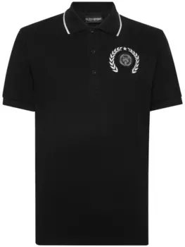 Plein Sport рубашка поло с логотипом, черный