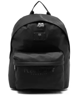 Plein Sport рюкзак с логотипом и пластиной, черный