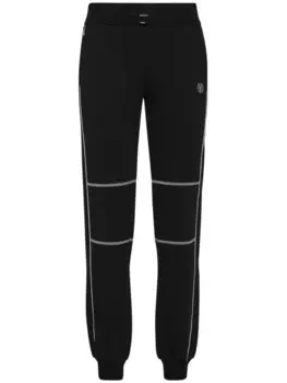 Plein Sport спортивные брюки с кулиской и логотипом, черный