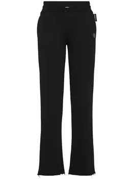 Plein Sport спортивные брюки с кулиской и логотипом, черный