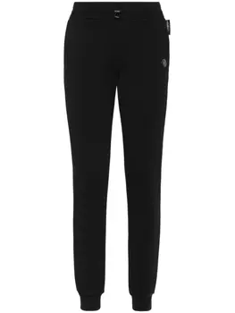 Plein Sport спортивные брюки с вышитым логотипом, черный