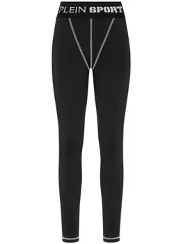 Plein Sport спортивные легинсы с логотипом, черный