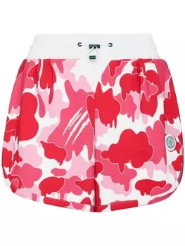 Plein Sport спортивные шорты с камуфляжным принтом, розовый