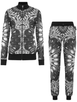 Plein Sport спортивный костюм с принтом, черный