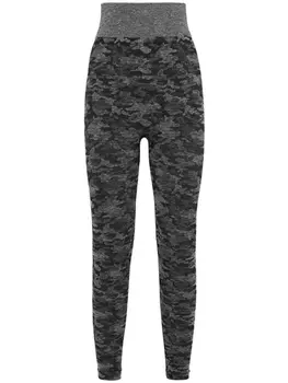 Plein Sport тайтсы с камуфляжным принтом, серый