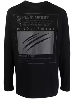 Plein Sport толстовка с графичным принтом, черный