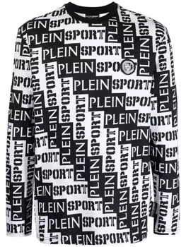 Plein Sport толстовка с логотипом, белый