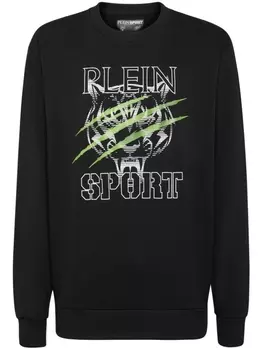 Plein Sport толстовка Tiger Line с логотипом, черный