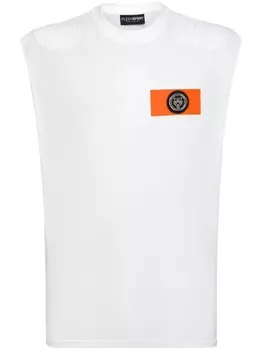 Plein Sport топ с логотипом, белый