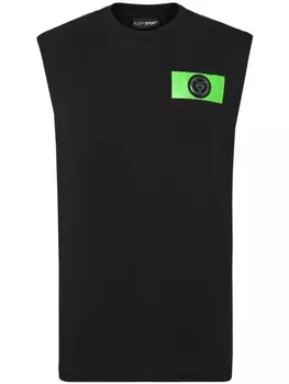 Plein Sport топ с логотипом, черный