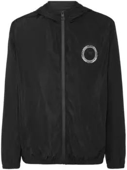 Plein Sport ветровка Carbon Tiger с капюшоном, черный