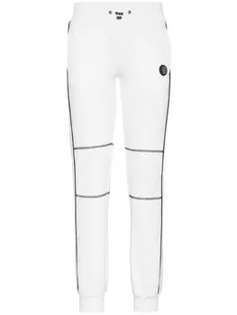 Plein Sport зауженные спортивные брюки из джерси, белый
