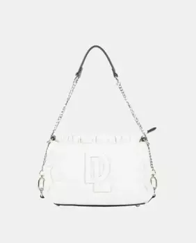 Пленочная многопозиционная сумка на плечо белого цвета Devota & Lomba, белый