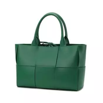 Плетеная большая кожаная сумка-тоут Tiffany & Fred Tiffany & Fred Paris, зеленый