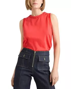 Плетеная футболка без рукавов Cinq Sept, оранжевый