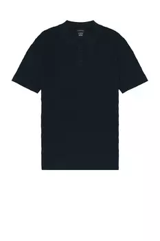 Плетеная футболка-поло с бриллиантами Club Monaco, темно-синий