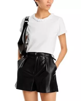 Плетеная хлопковая футболка Cinq Sept, цвет White