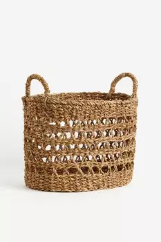 Плетеная корзина из морских водорослей H&M, бежевый